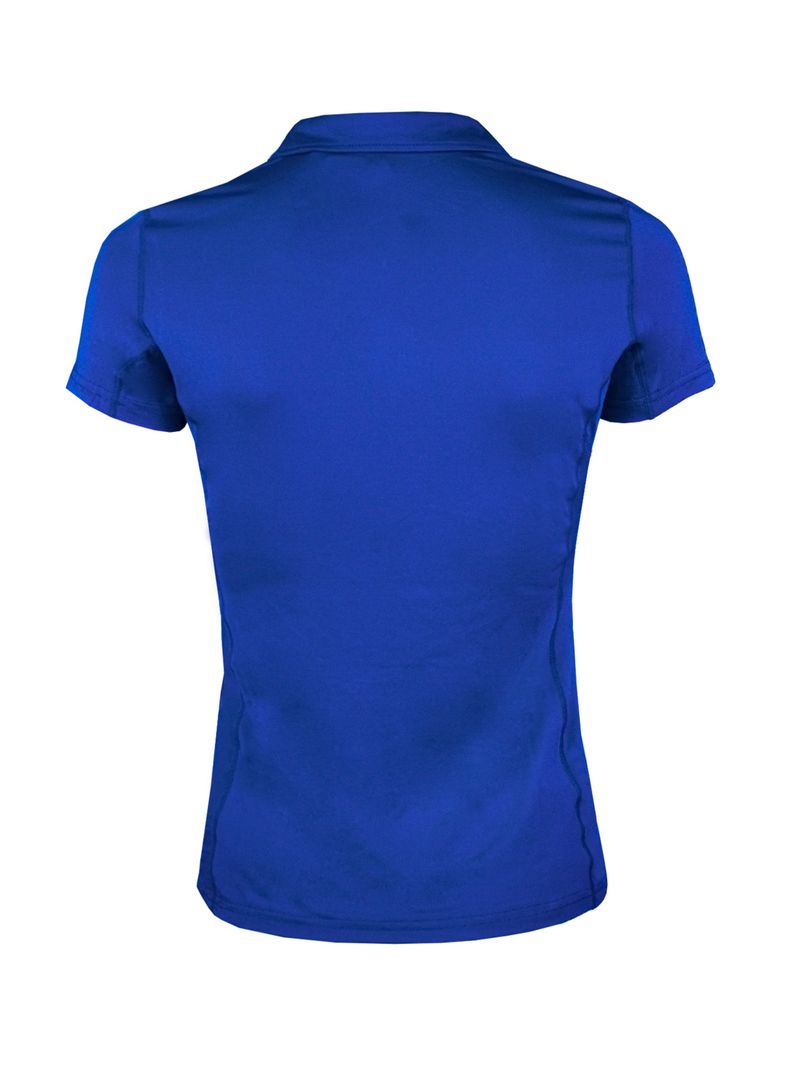 Polera Dry Fit Con Cuello Manga Corta Lisa Mujer-2