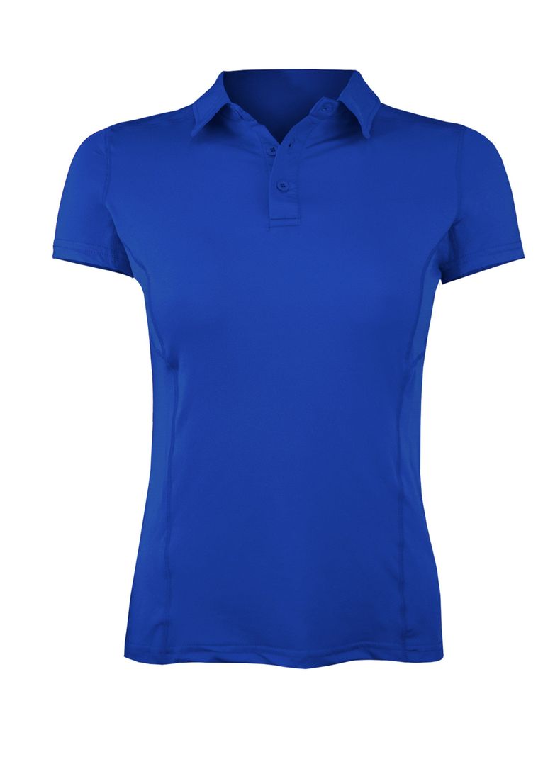 Polera Dry Fit Con Cuello Manga Corta Lisa Mujer-0