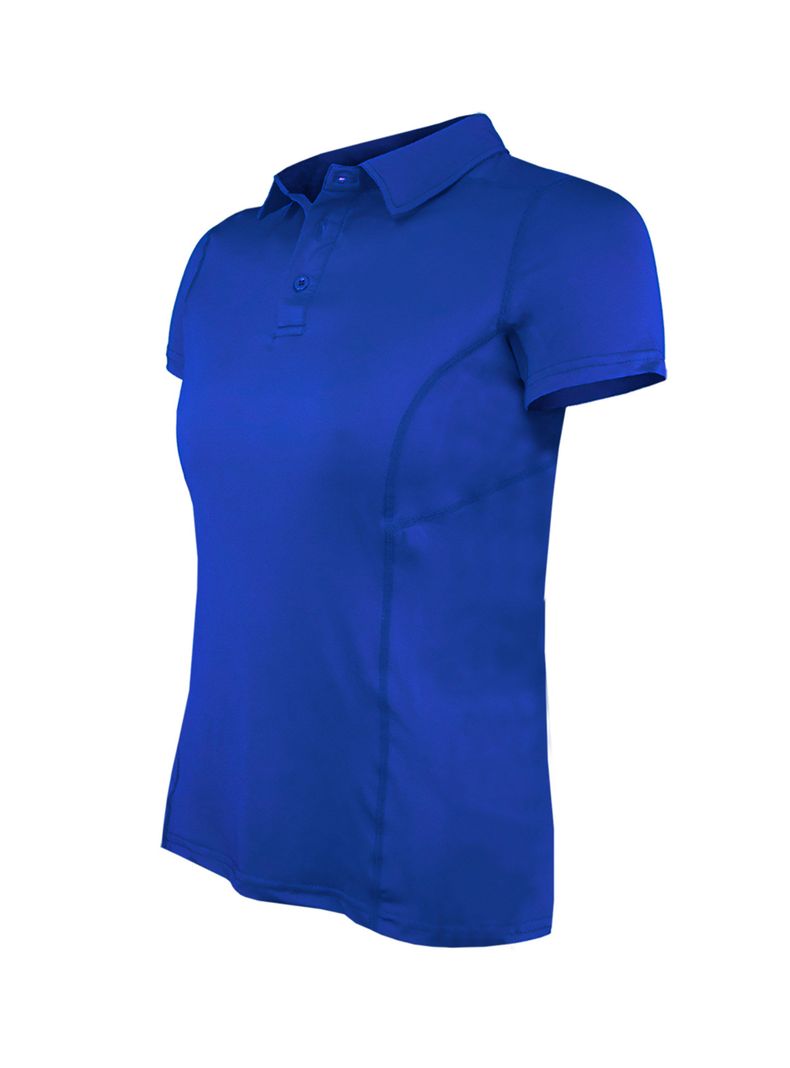 Polera Dry Fit Con Cuello Manga Corta Lisa Mujer-1