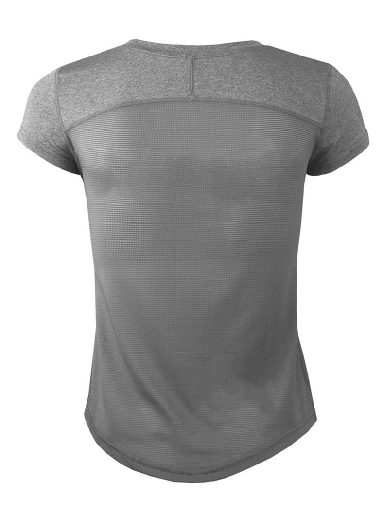 Polera Dry Fit Manga Corta con Malla Mujer-1