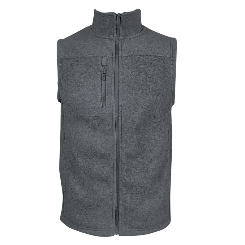 Chaleco Micropolar Liso Chilla Hombre Gris S