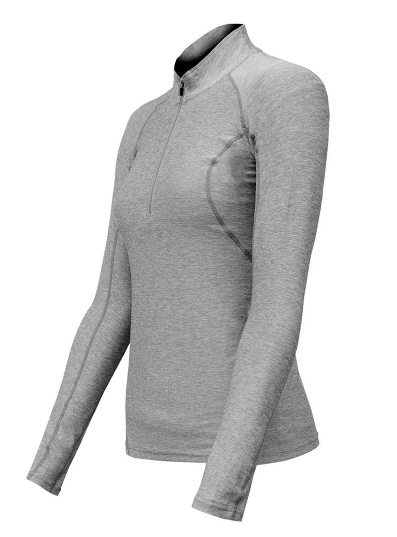 Polera Dry Fit con Cierre Manga Larga Mujer-1