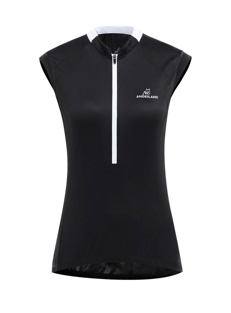 Camiseta Sudadera Ciclista Medio Cierre Mujer-0