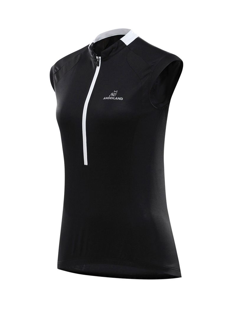 Camiseta Sudadera Ciclista Medio Cierre Mujer-1