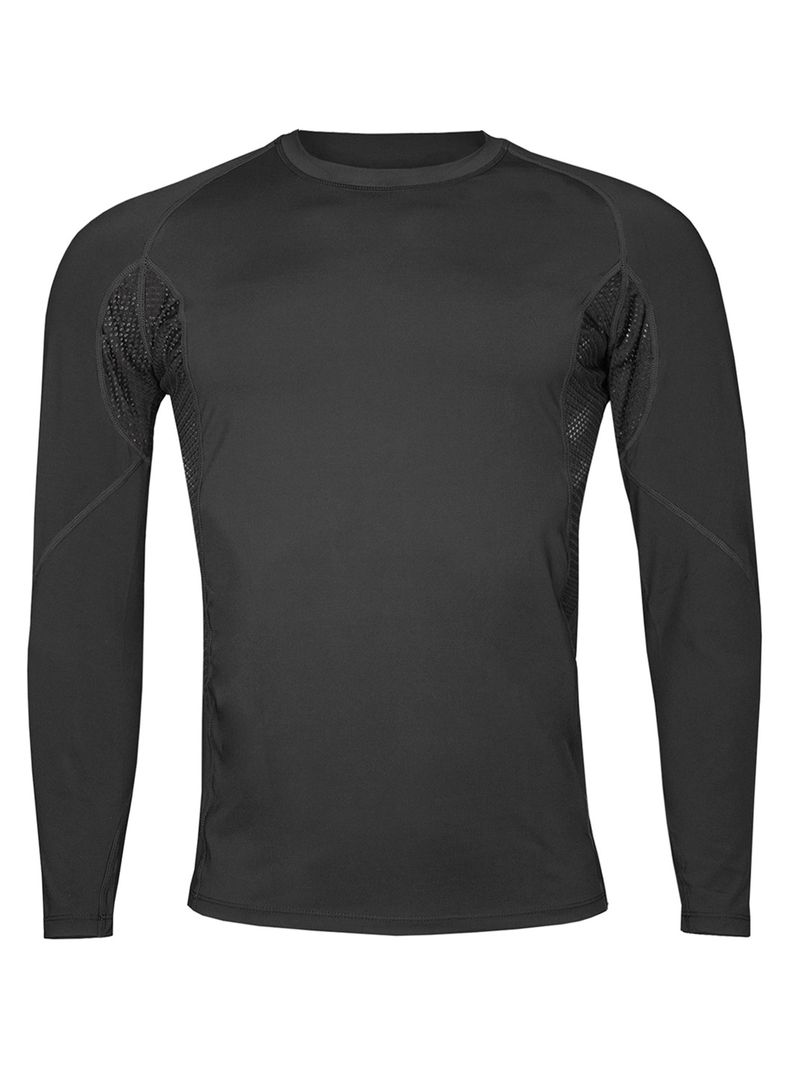 Polera Ciclista Dryfit Manga Larga con Malla Hombre -0