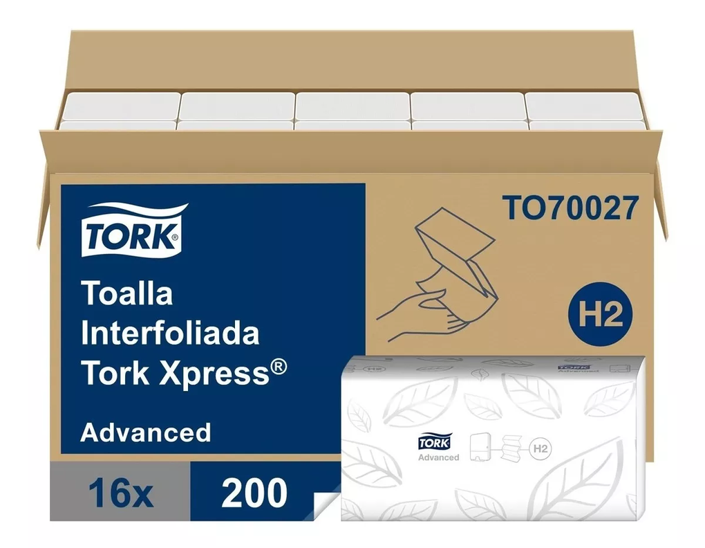 Toalla Interfoliada Tork Xpress® Advanced 16 Pqts 200 Hojas-1