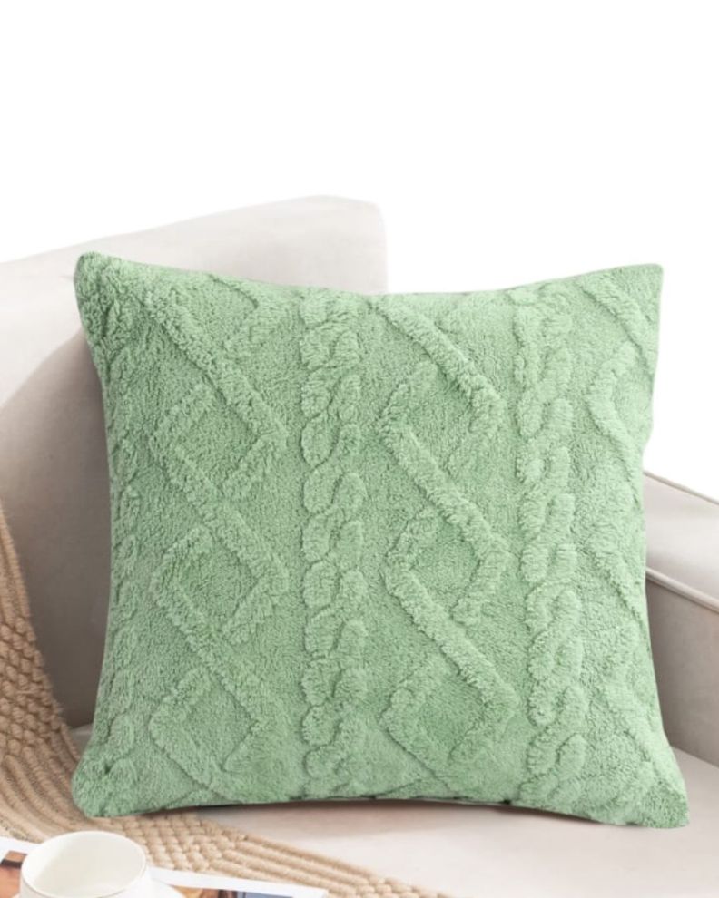Funda De Cojín Texturizada Diseño Trenzado Relief - 45x45 cm-TF
