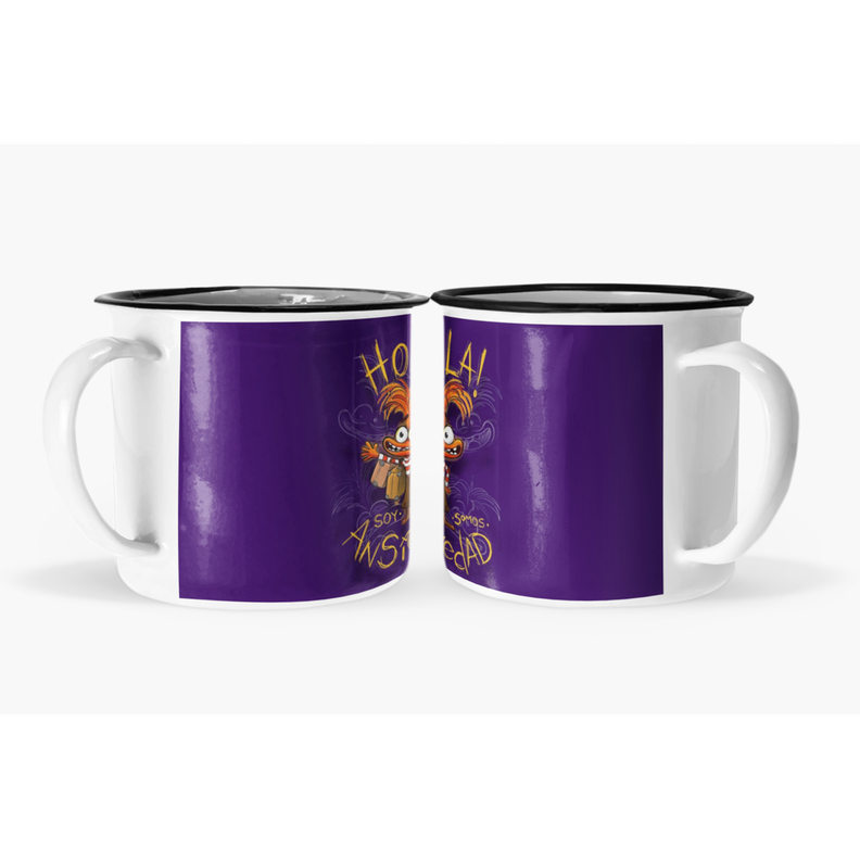Taza Enlozada Lechera Inside Out 2 Ansiedad Pelicula-0