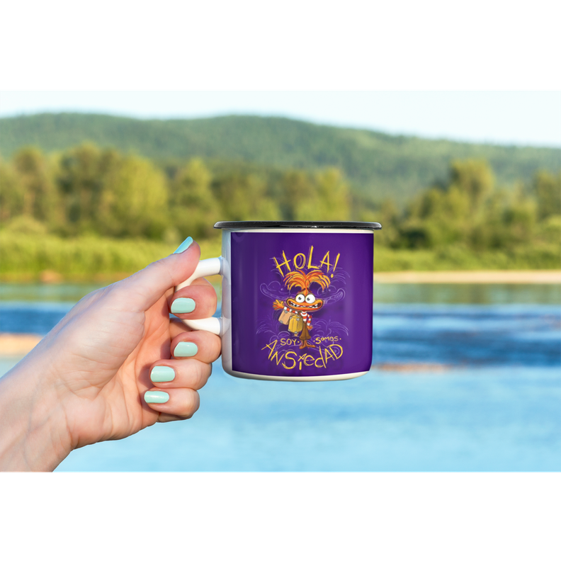 Taza Enlozada Lechera Inside Out 2 Ansiedad Pelicula-1