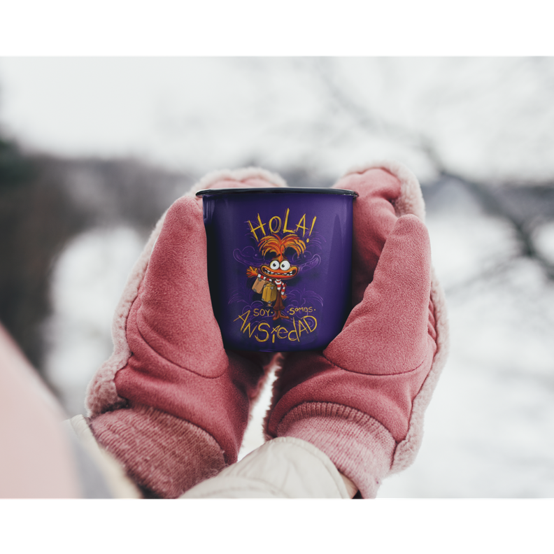 Taza Enlozada Lechera Inside Out 2 Ansiedad Pelicula-2
