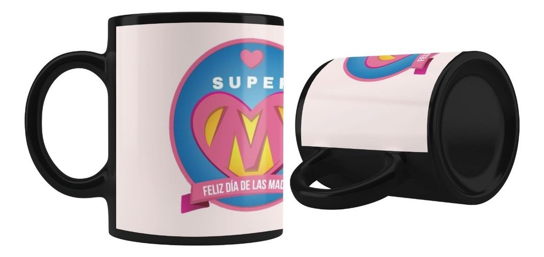 Taza Magica Feliz Dia De Mamá, Super M Corazon-1
