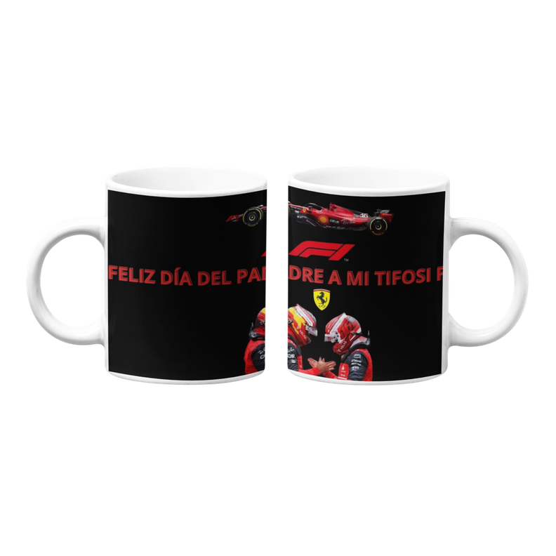 Taza Tazon Feliz Dia Del Padre Ferrari F1 Carrera Tifosi-1