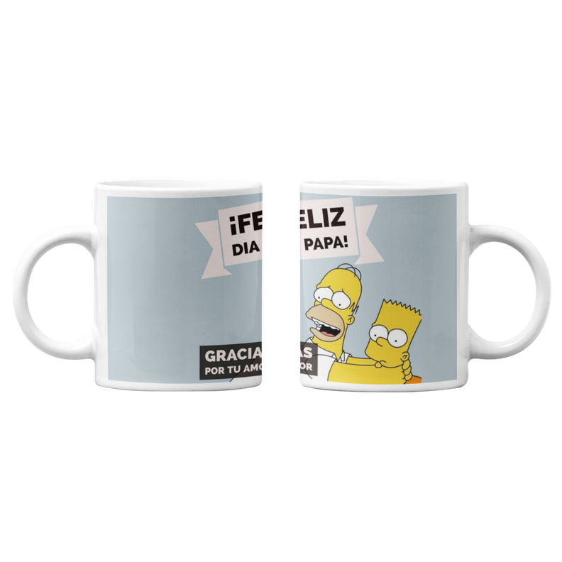 Taza Tazón Feliz Dia Papá Regalo Los Simpson-0