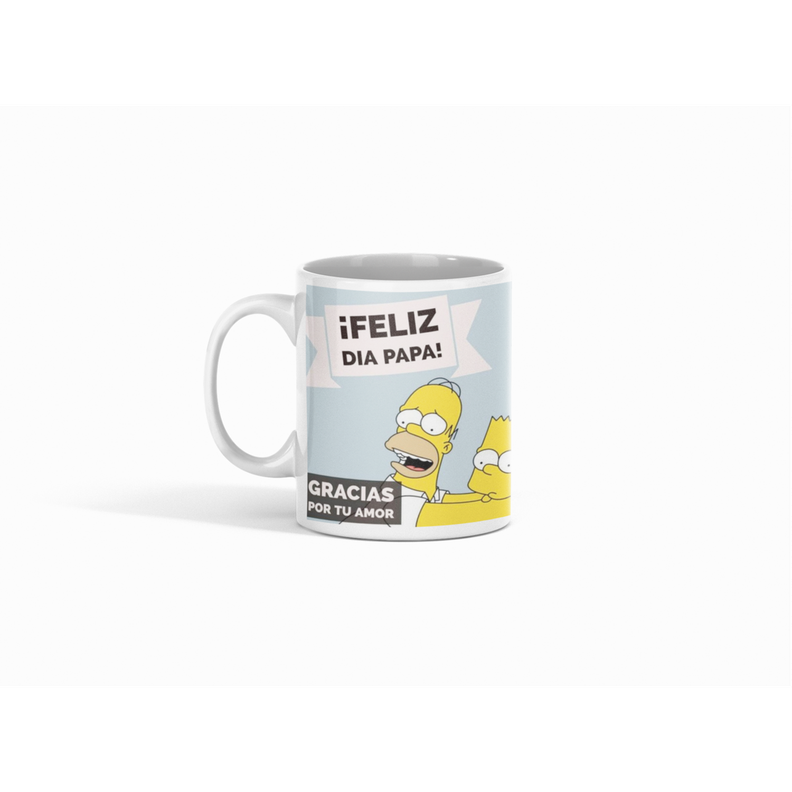 Taza Tazón Feliz Dia Papá Regalo Los Simpson-1