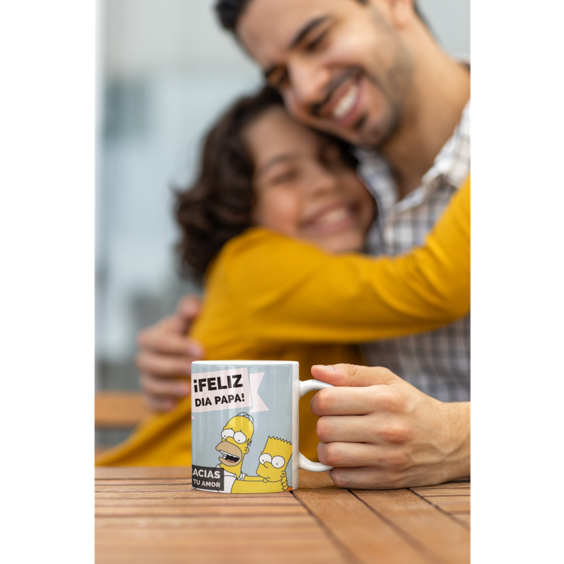 Taza Tazón Feliz Dia Papá Regalo Los Simpson-3