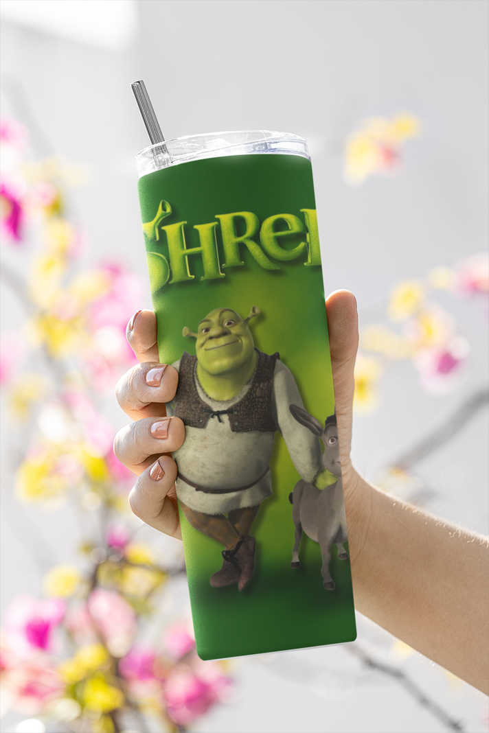 Termo Botella Termica Shrek y Burro Mug-3