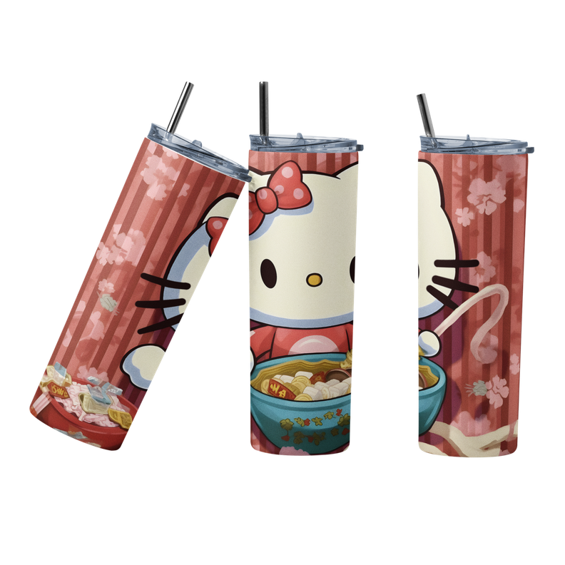 Termo Botella térmica Tumbler Hello Kitty comiendo-0