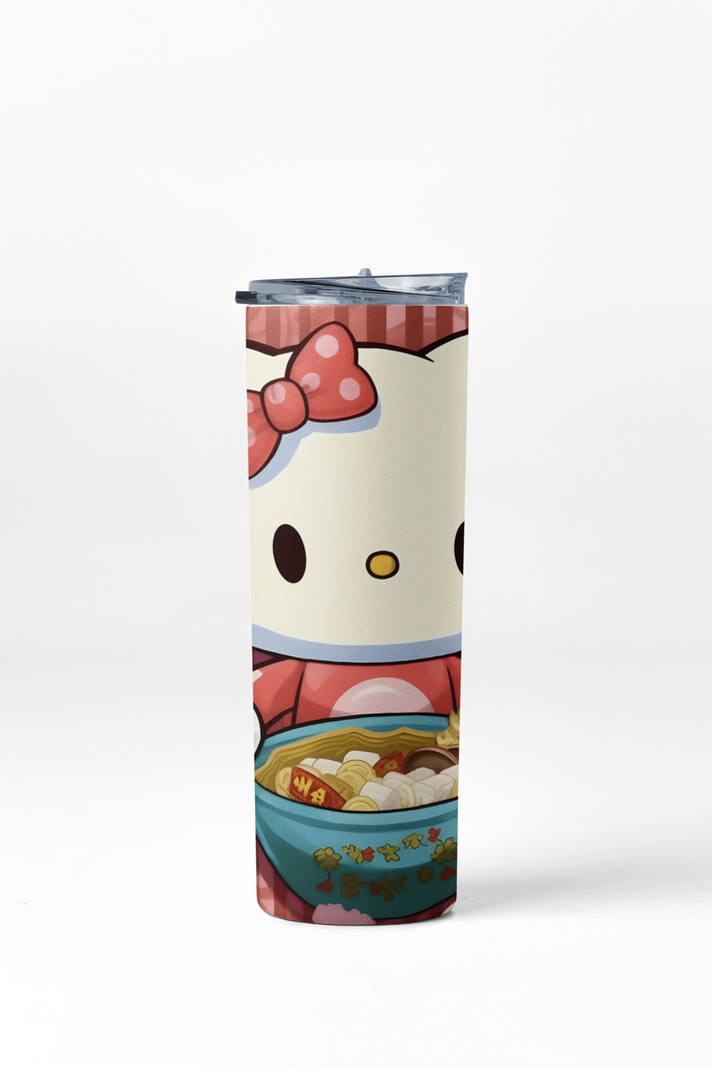 Termo Botella térmica Tumbler Hello Kitty comiendo-3