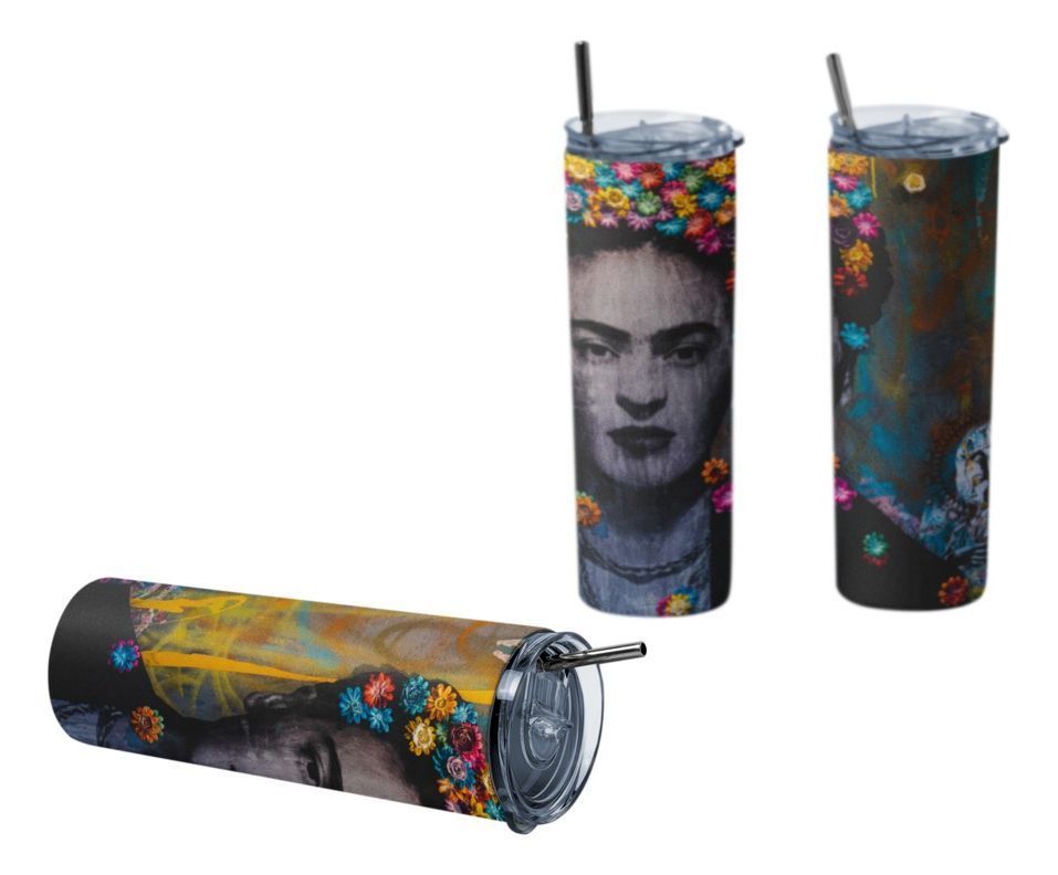 Termo Botella Térmica Frida Kahlo Mujer Mexicana Pintora-2