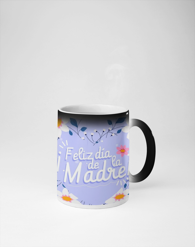Taza Magica Feliz Dia De La Madre, Flores-0