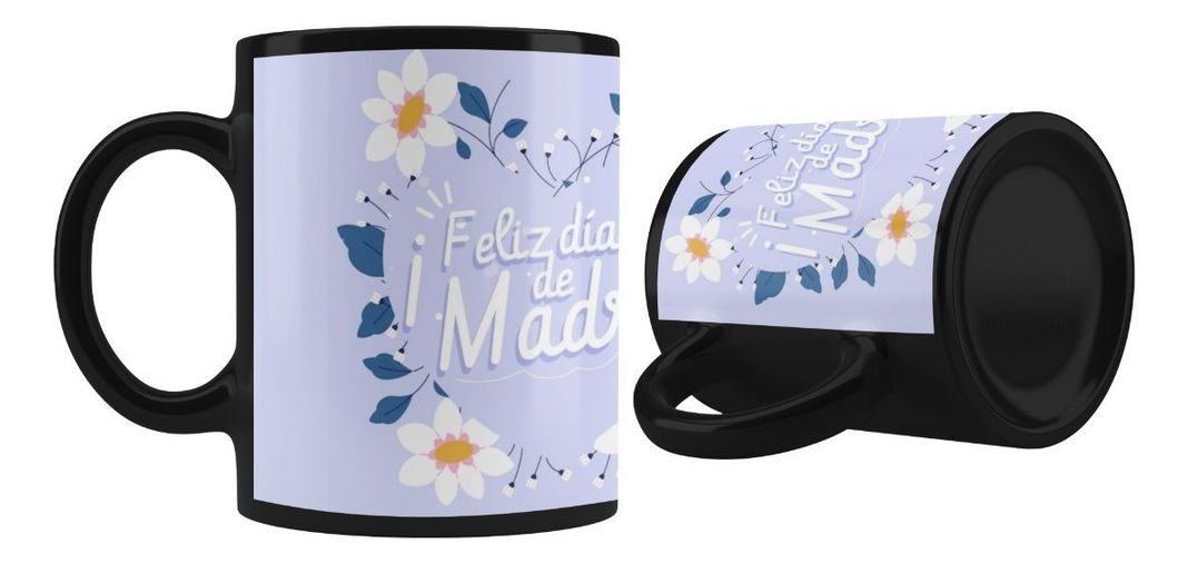 Taza Magica Feliz Dia De La Madre, Flores-2
