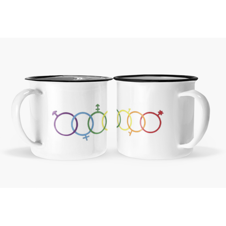 Taza Enlozada Lechera Lgtb Arcoiris Aros-0