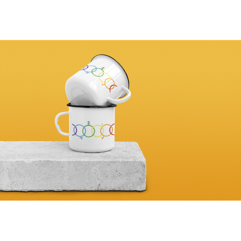 Taza Enlozada Lechera Lgtb Arcoiris Aros-1