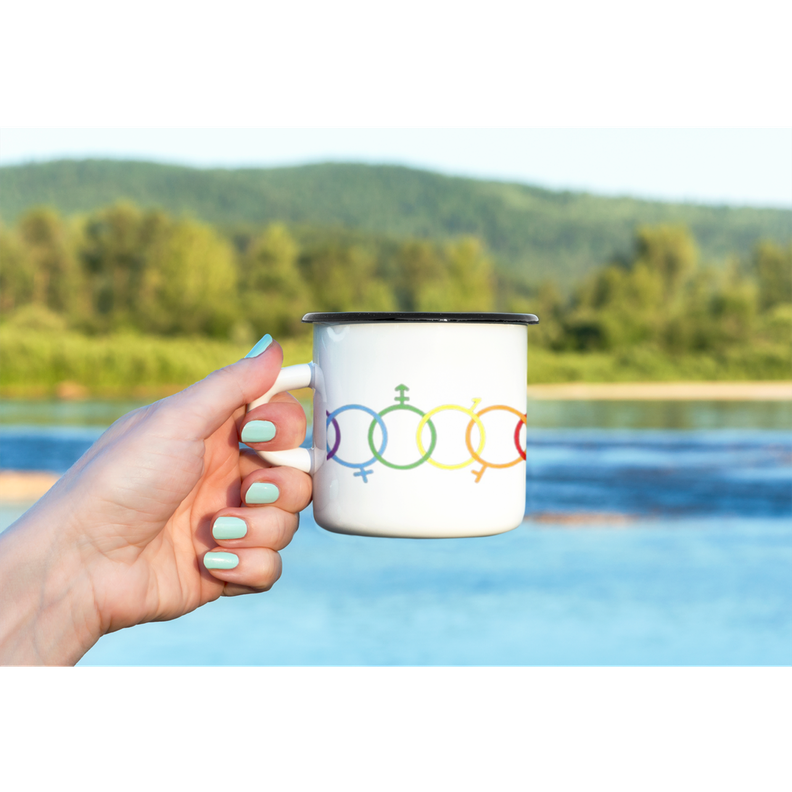 Taza Enlozada Lechera Lgtb Arcoiris Aros-2