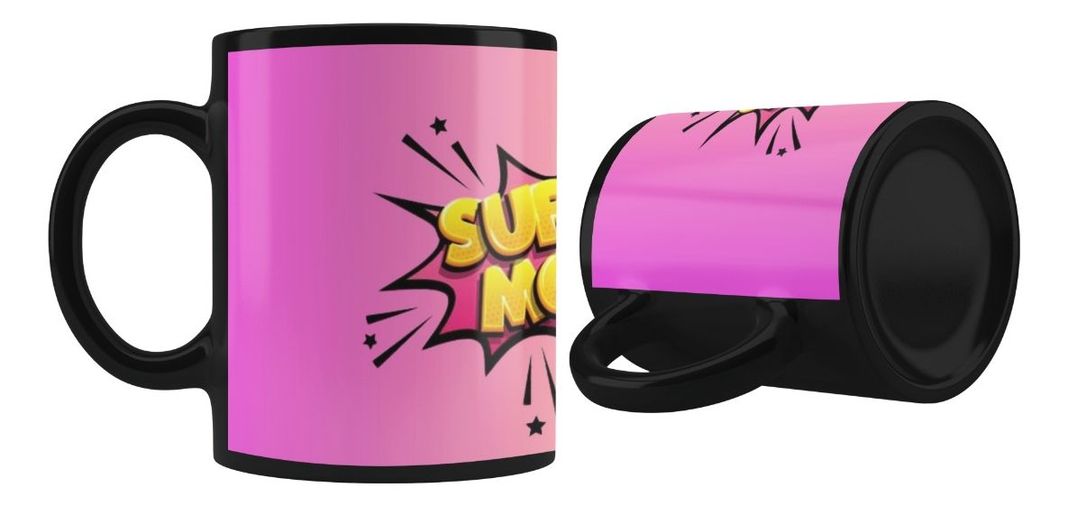 Taza Magica Feliz Dia De Mamá, Super Mom-1