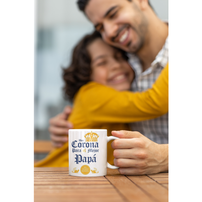 Taza Tazon Una Corona Para El Mejor Papá, Dia Del Padre-4