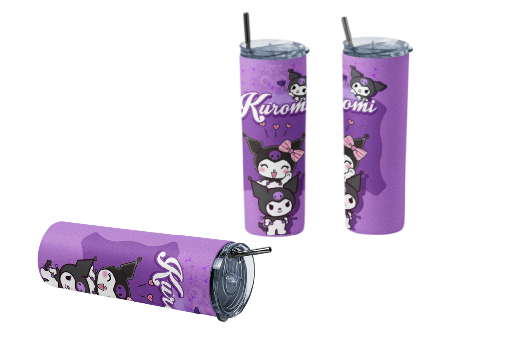 Termo Botella Termica Kuromi Morada Hello Kitty Mug 4-1