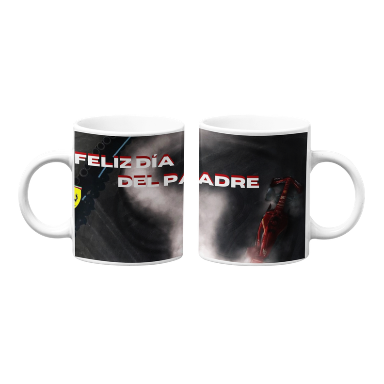 Taza Tazon Feliz Dia Del Padre Ferrari F1 Tifosi Regalo-1