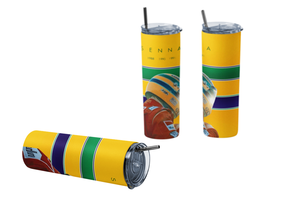 Termo Botella Termica F1 Senna Ayrton Casco Brasil-1