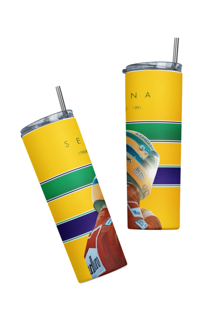 Termo Botella Termica F1 Senna Ayrton Casco Brasil-2