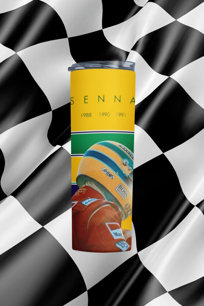 Termo Botella Termica F1 Senna Ayrton Casco Brasil-5
