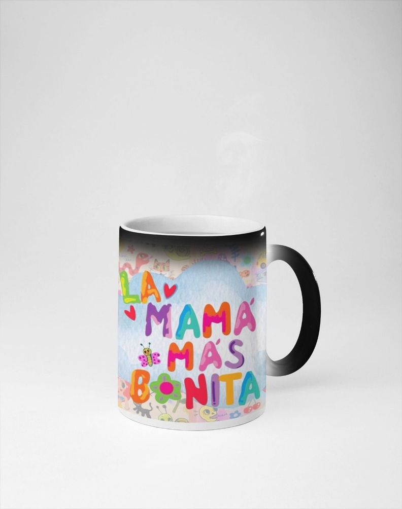 Taza Magica Feliz Dia De Mamá, La Mamá Mas Bonita Bichota-0