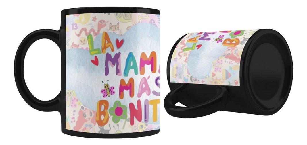 Taza Magica Feliz Dia De Mamá, La Mamá Mas Bonita Bichota-1