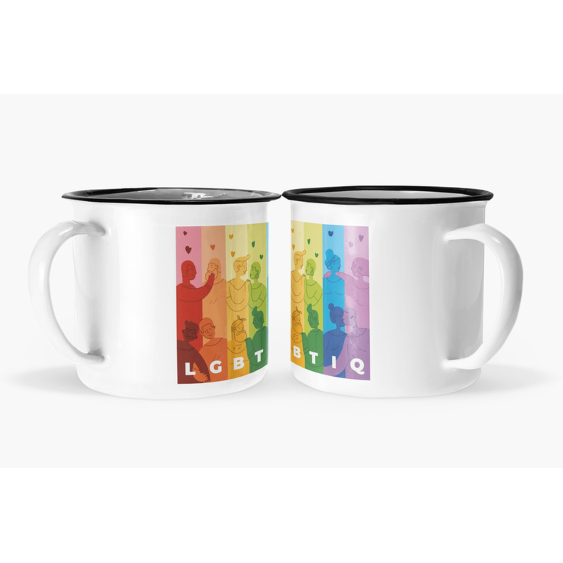 Taza Enlozada Lechera Lgtb Arcoiris-0