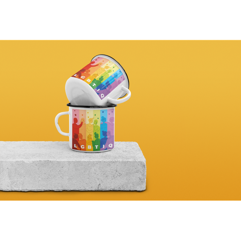 Taza Enlozada Lechera Lgtb Arcoiris-1