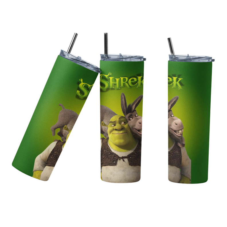 Termo Botella Termica Shrek y Burro Animado Mug-0
