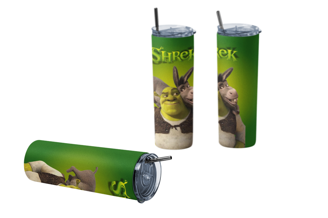 Termo Botella Termica Shrek y Burro Animado Mug-1