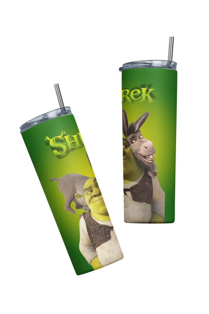 Termo Botella Termica Shrek y Burro Animado Mug-2