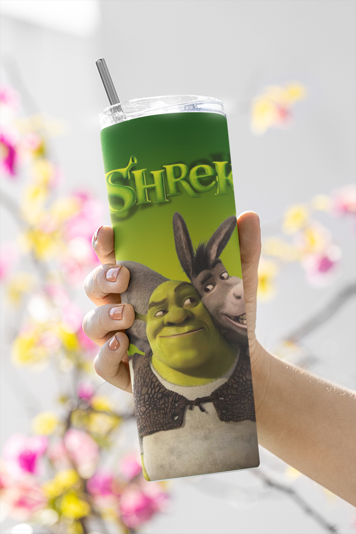 Termo Botella Termica Shrek y Burro Animado Mug-3