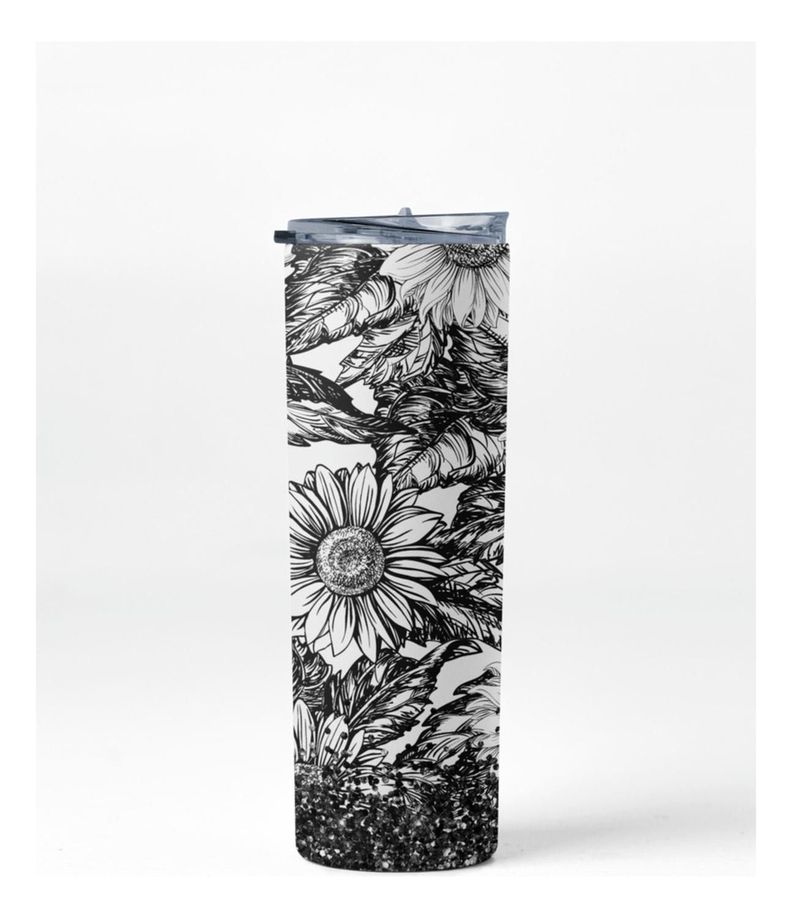 Termo Botella Agua Terminca Acero Inoxidable Flor de 600ML-1