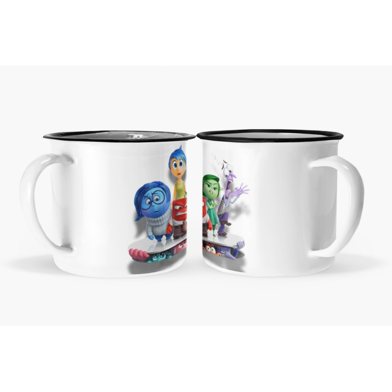 Taza Enlozada Lechera Inside Out 2 Alegria,Tristesa Pelicula-0