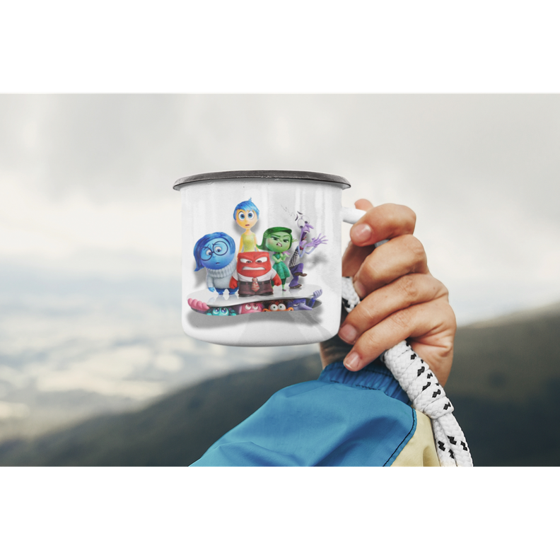 Taza Enlozada Lechera Inside Out 2 Alegria,Tristesa Pelicula-4
