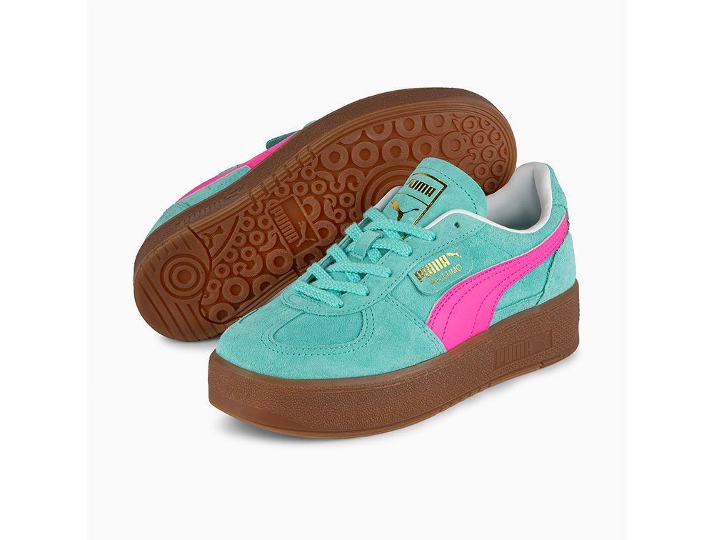 Zapatilla Puma Palermo Elevata Mujer Celeste/Gum-1
