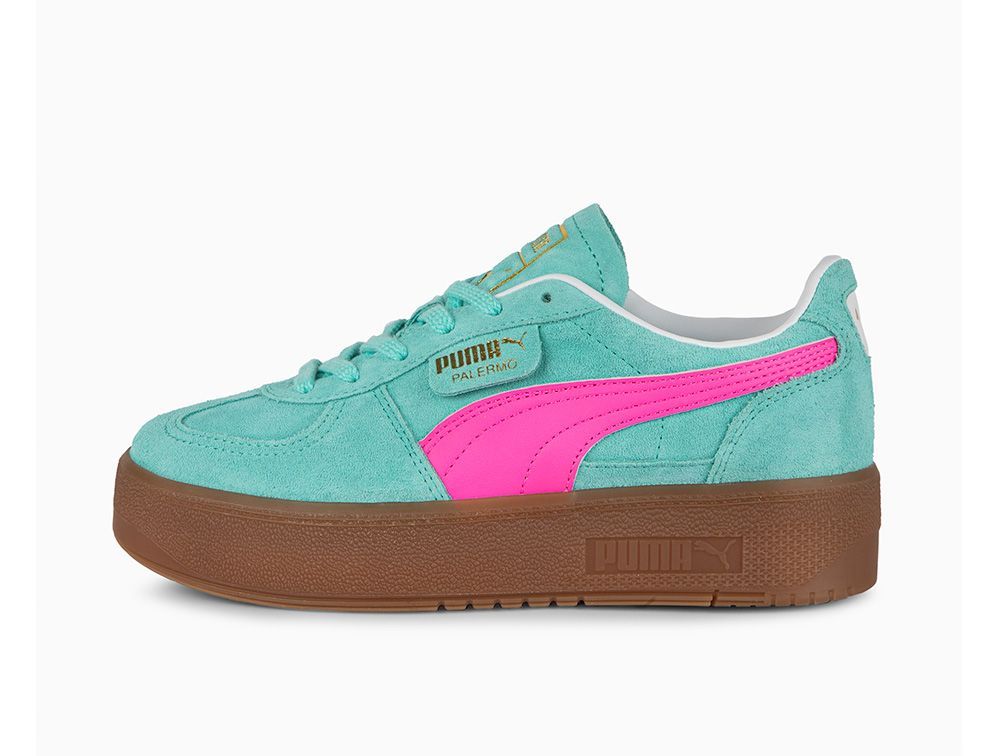 Zapatilla Puma Palermo Elevata Mujer Celeste/Gum-2