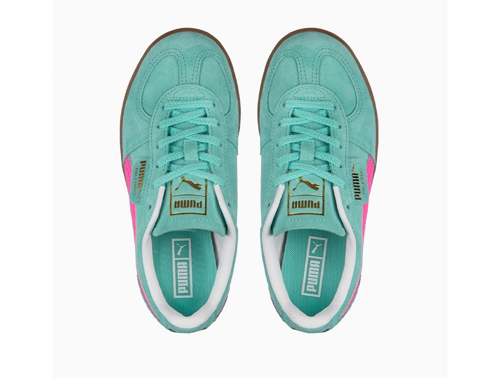 Zapatilla Puma Palermo Elevata Mujer Celeste/Gum-3