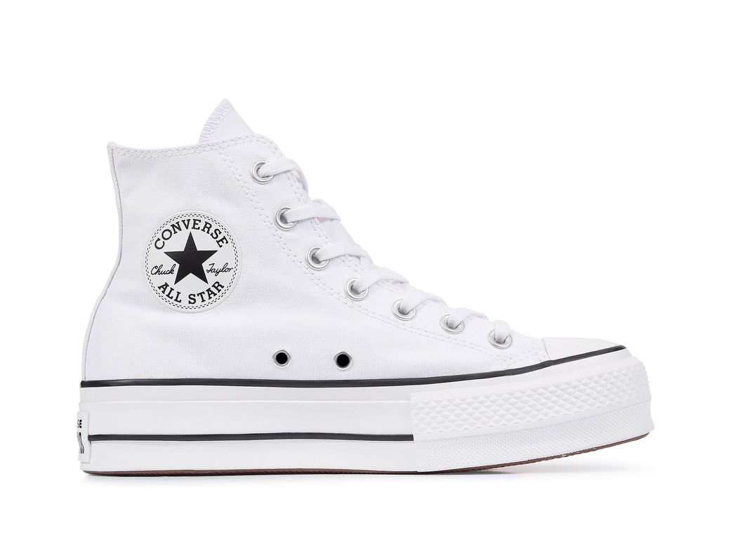 Zapatilla Converse Chuck Taylor Hi Plataforma Mujer Blanco-0